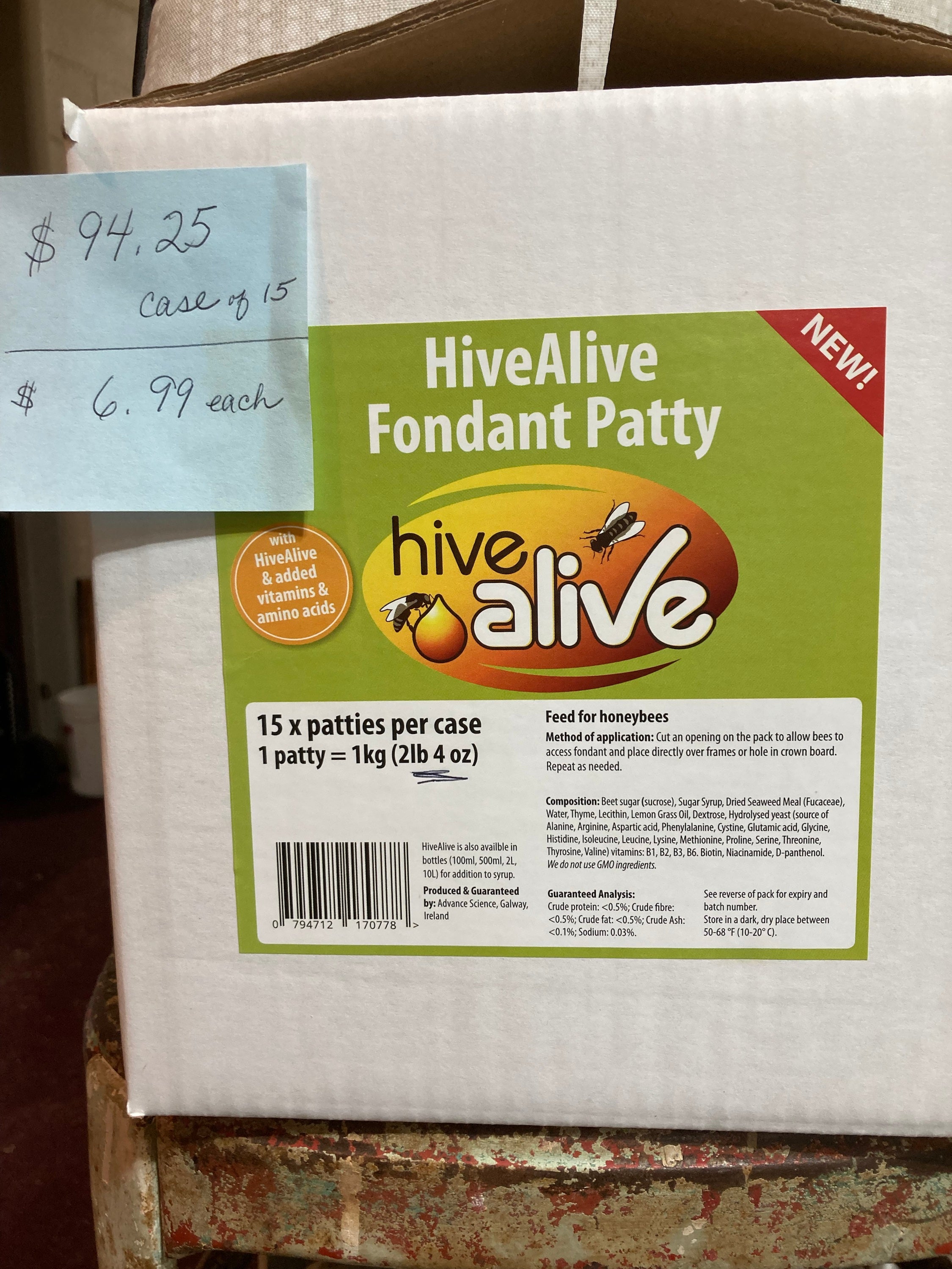 Hive Alive Fondant Patty - one patty; 2lbs. image 1