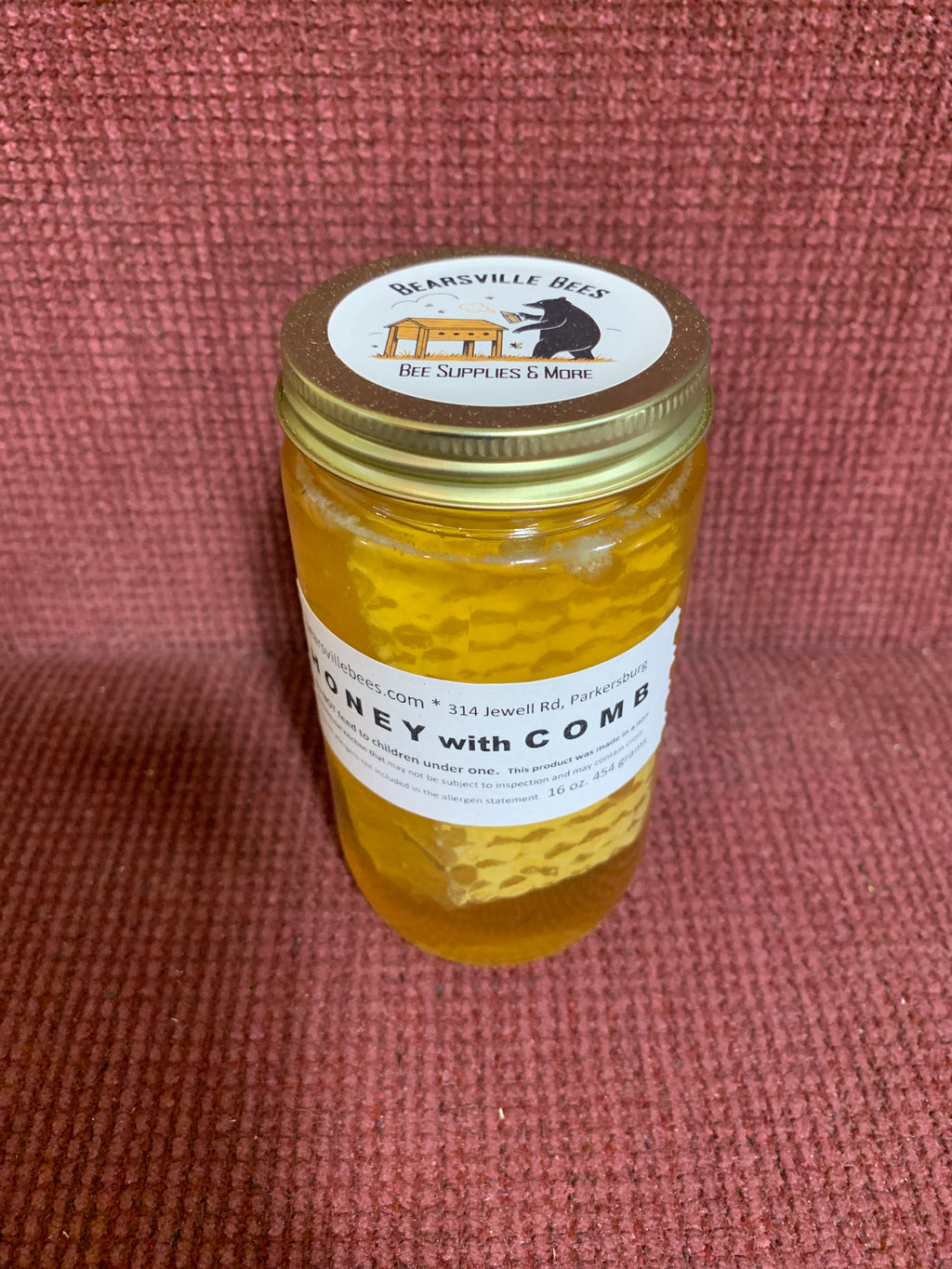 HONEY with COMB 16oz.