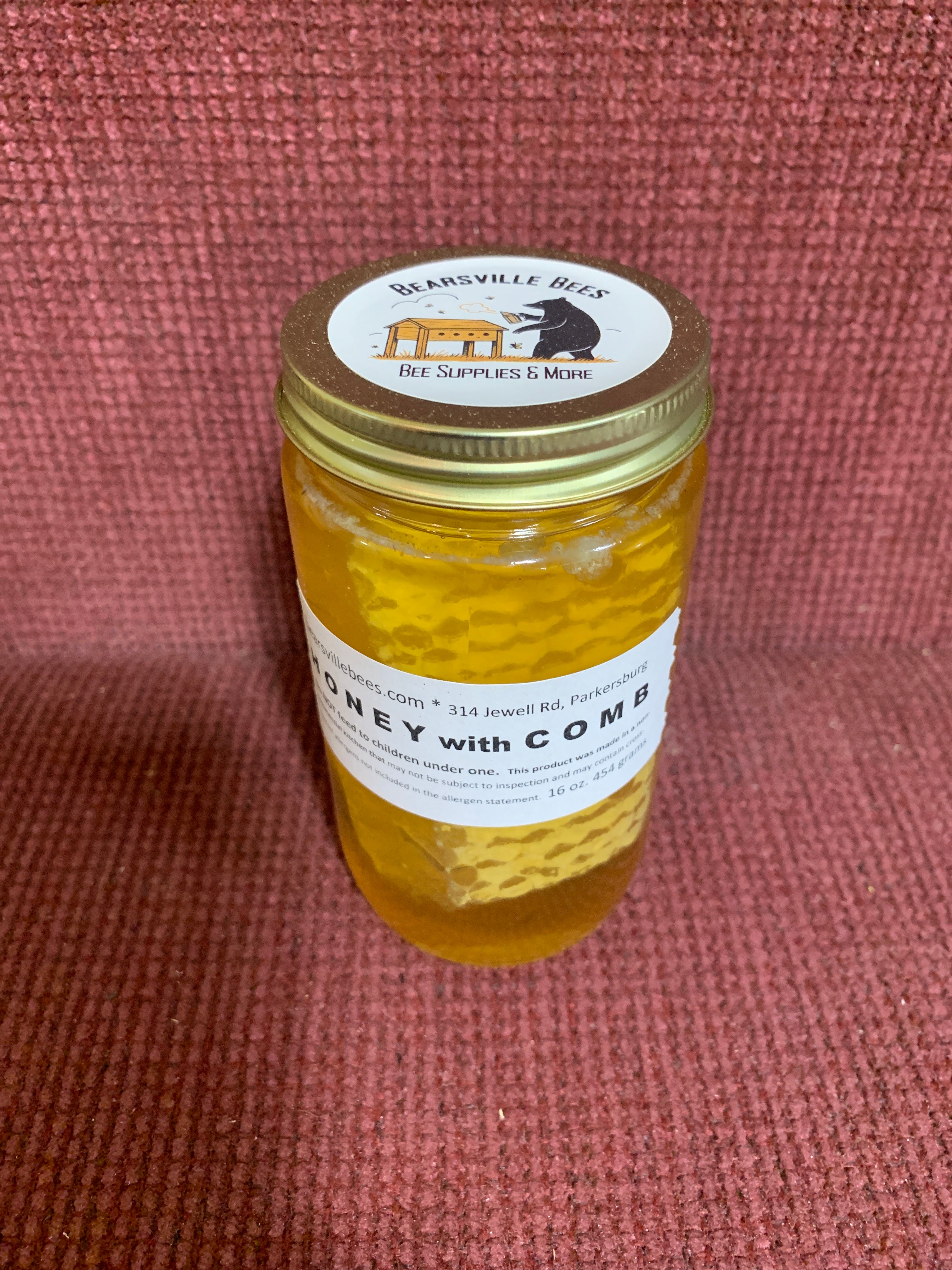 HONEY with COMB 16oz.