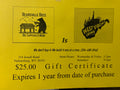 Gift Certificate (s) $25 image 0