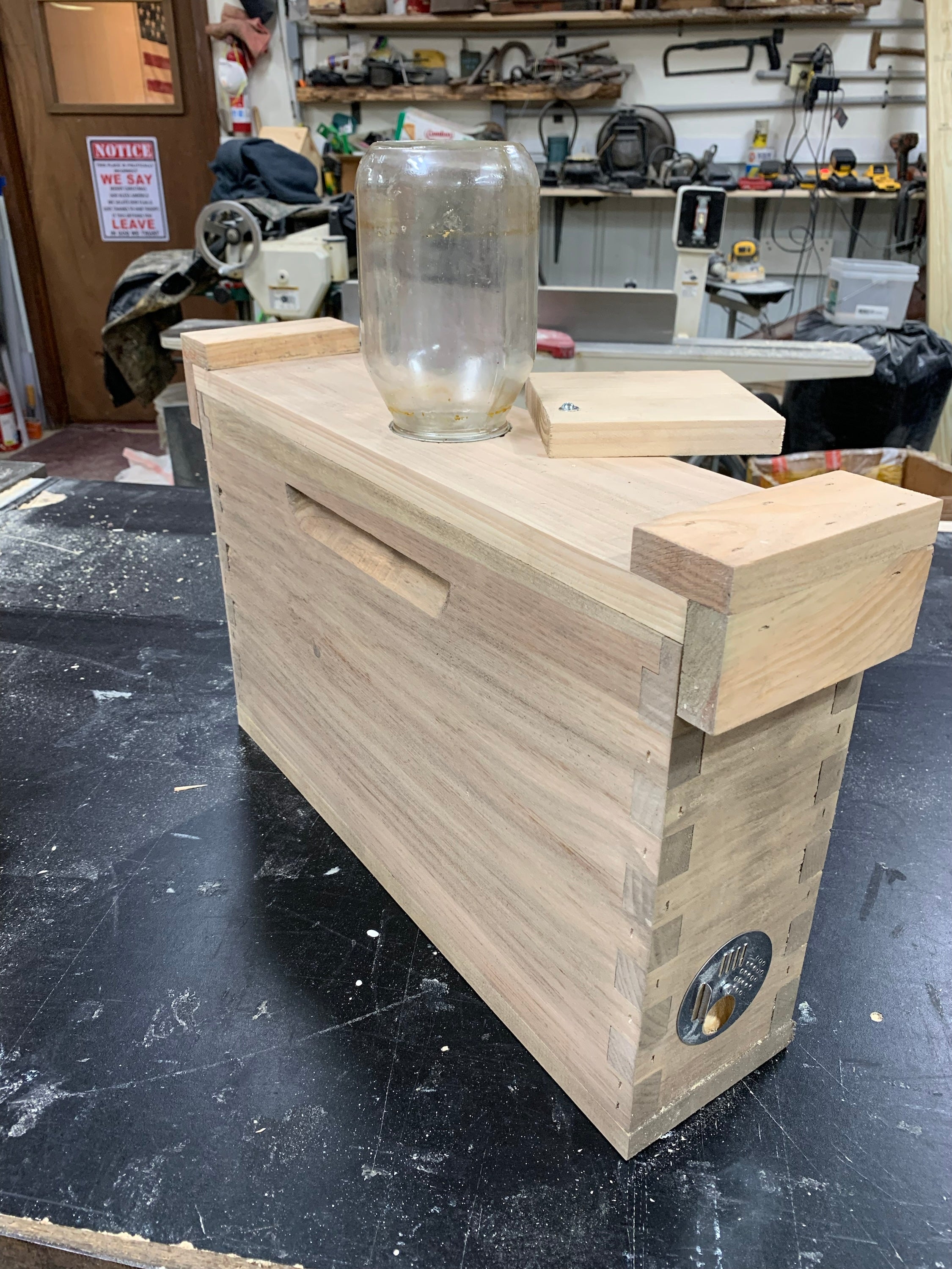 Langstroth NUC Complete Hive with migratory lid and feeder hole - 2 Frame, ESP Stain image