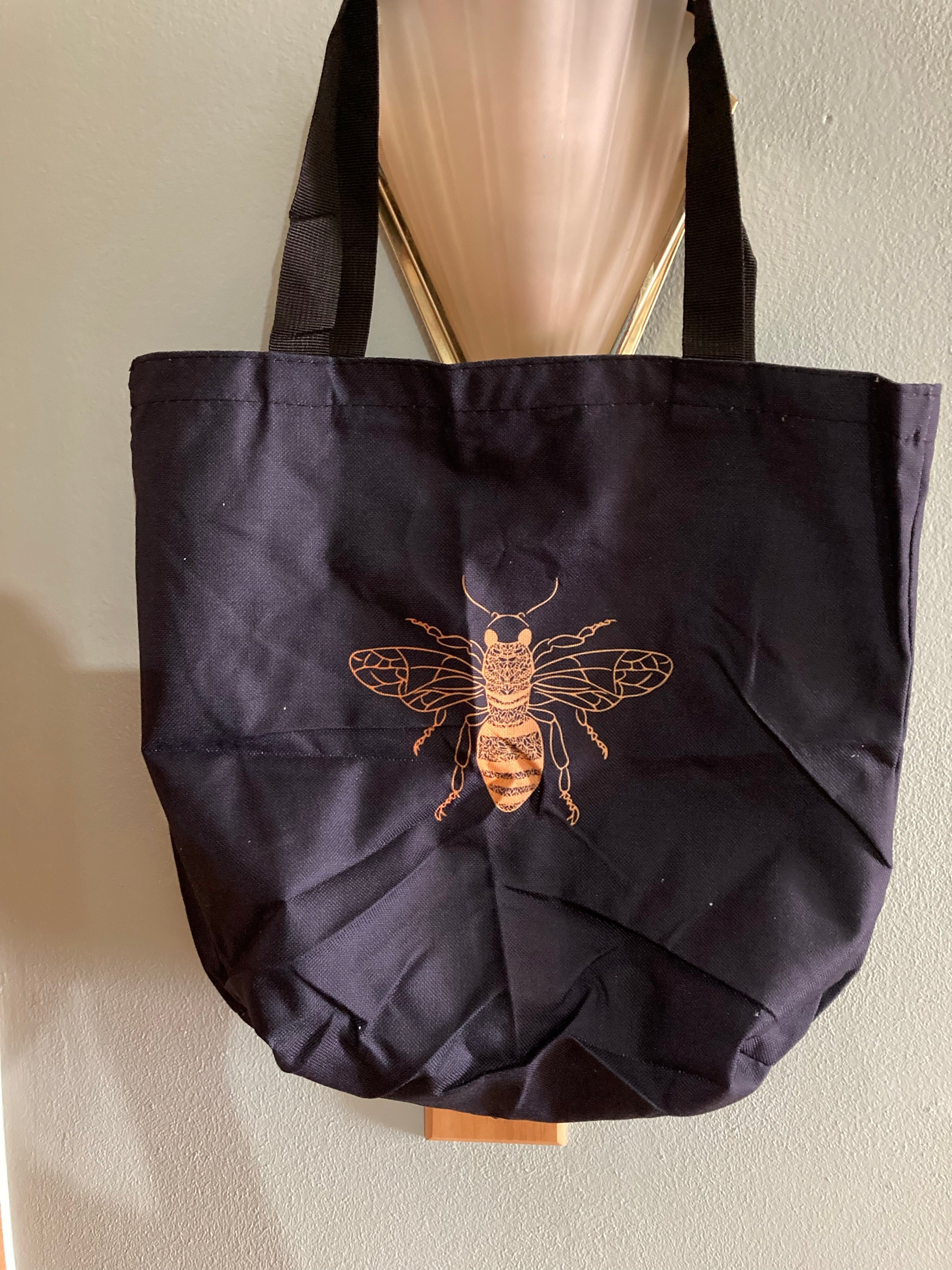 Bee Canvas bag - black medium size image 0